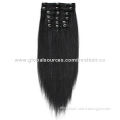 New Arrival 28" 7pcs/set 120g Color 1B# Malaysian Hair Clip in Hair Extensions